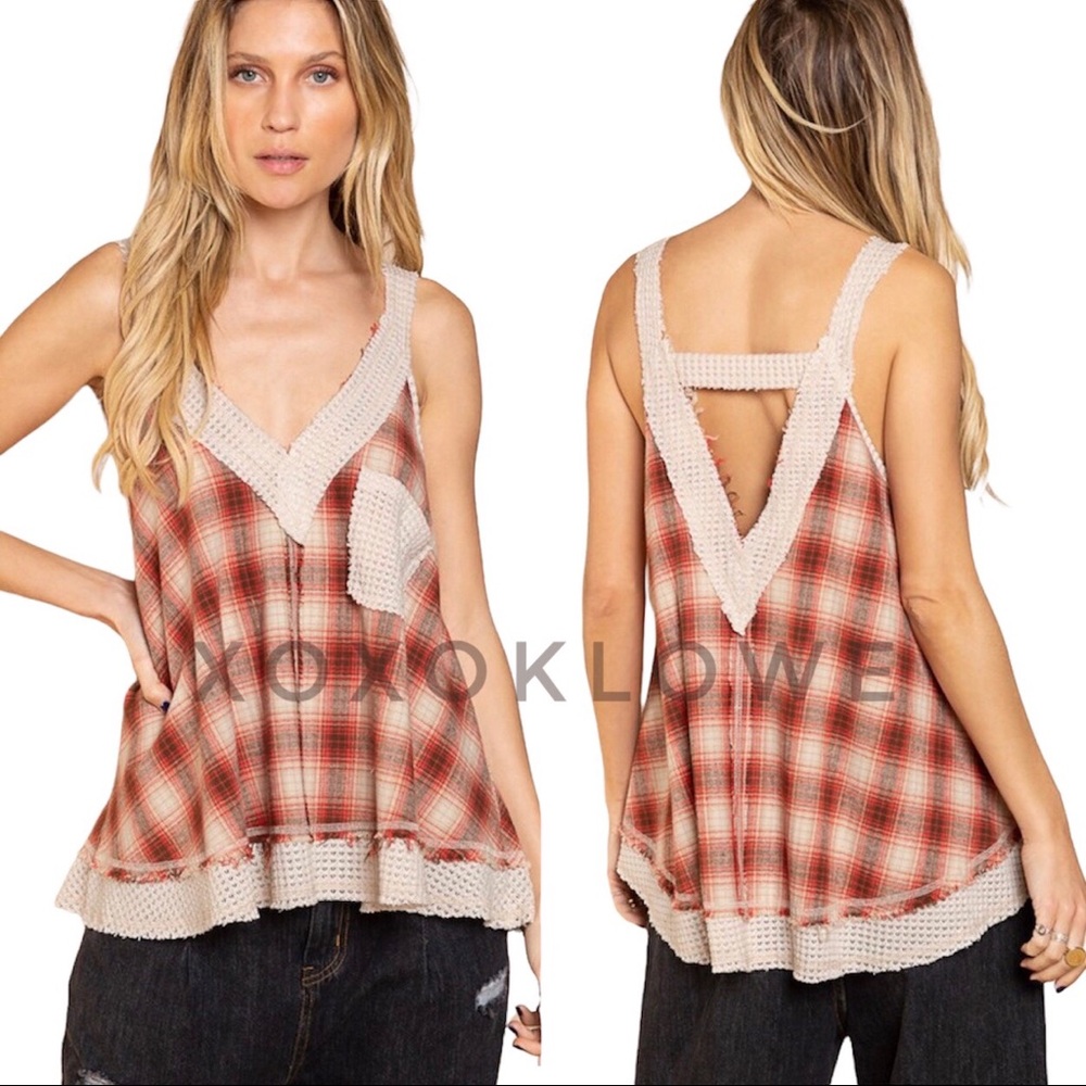 POL Retro Plaid Sleeveless Relaxed Fit Sundress - Picture 10 of 10